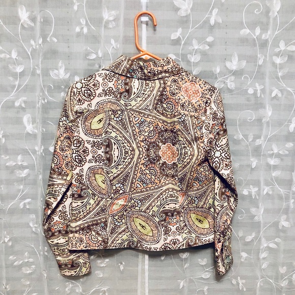 Ruby Rd Pastel Printed Crop Jacket - Picture 5 of 8